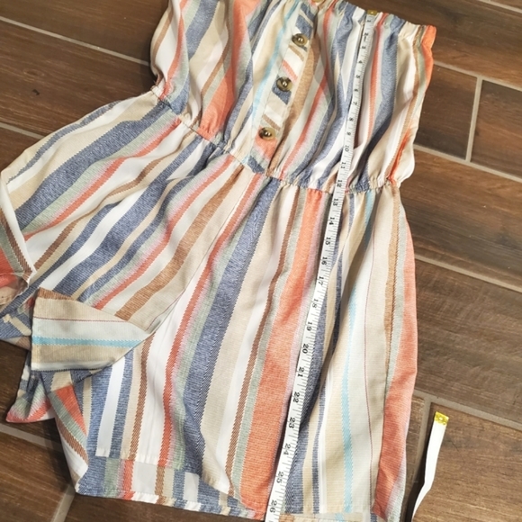 Hint of Blush Multicolor Strapless Tube Jumpsuit Size L - Picture 5 of 6